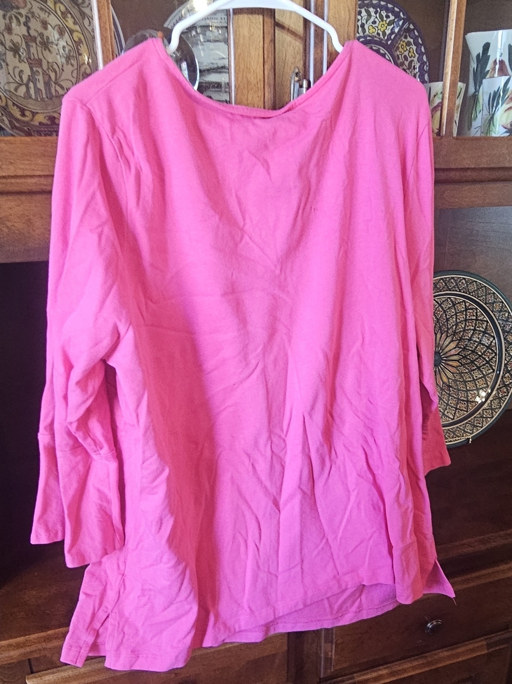 Talbots Hot Pink Bell Sleeve Scoop Neck Tee - Size 3x - Picture 5 of 8